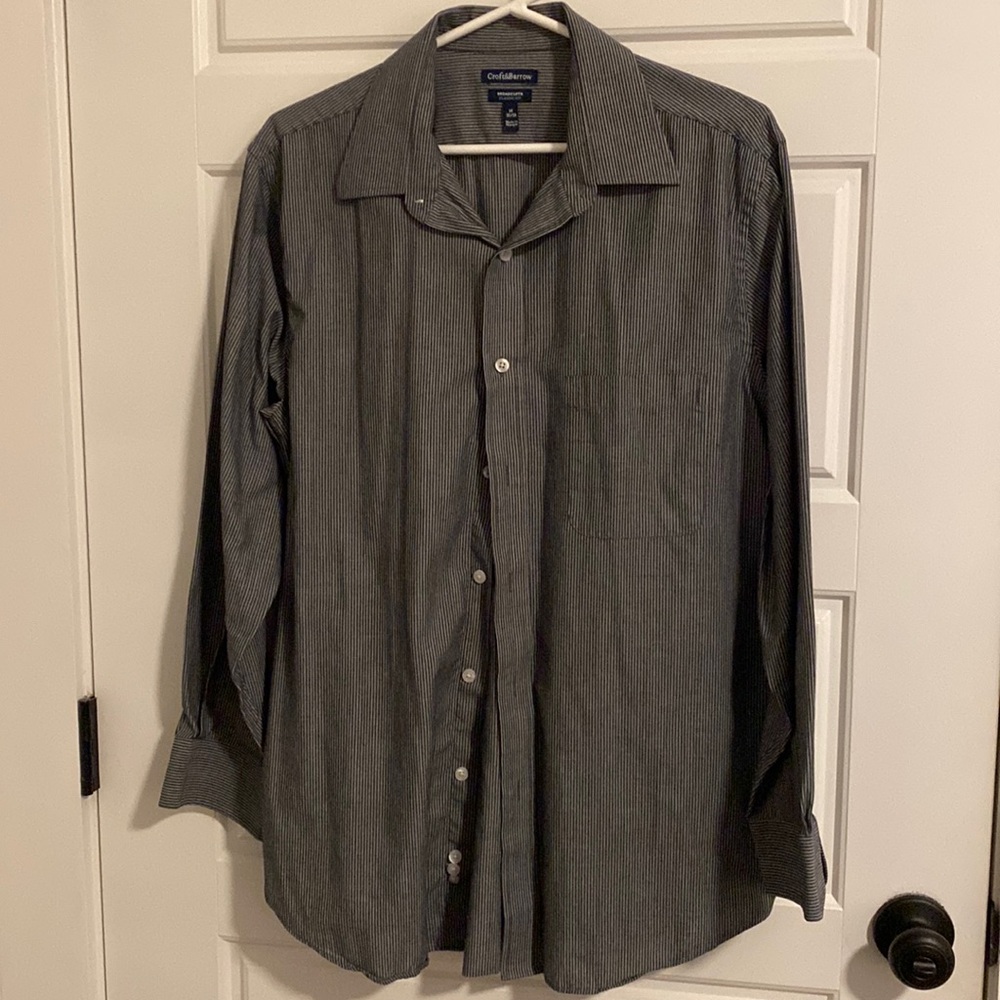 Men’s Dress Shirt Black Stripe